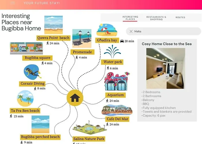 Cosy Close to the sea, King-size Bed Apartment St. Paul's Bay